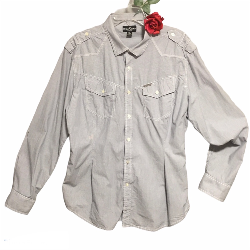 REPURPOSED MENS MARC ECKO SHIRT INTO TUNIC XL